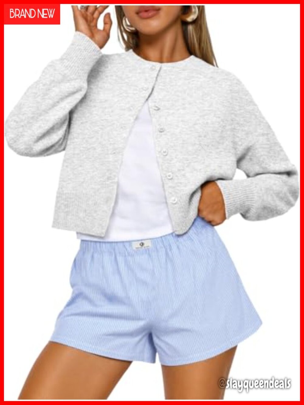Cropped Cardigan Sweater Women Soft Knit Button Lightweight Fall Layer